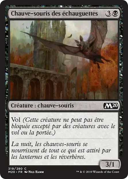 Chauve-souris des échauguettes, carte Magic M20 319 — extension Core Set 2020