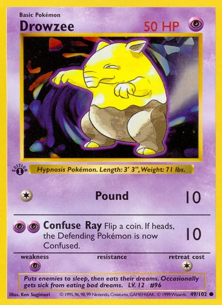 Drowzee, Pokémon card BS 49 — Base Set set