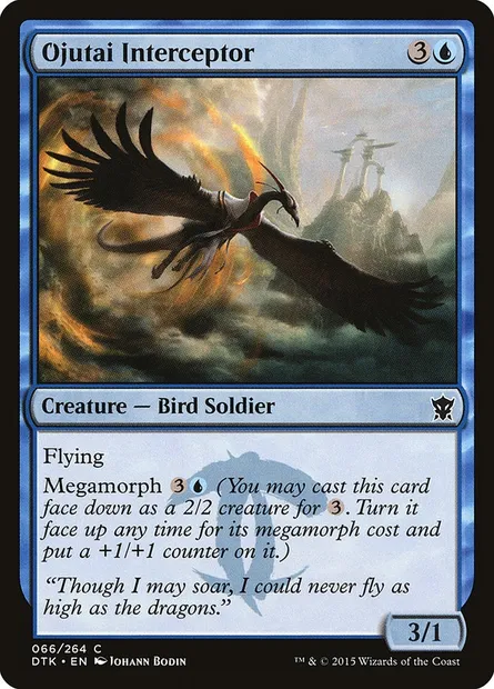 Ojutai Interceptor, Magic card DTK 66 — Dragons of Tarkir set