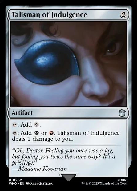 Talisman of Indulgence, Magic card WHO 252 — Doctor Who set