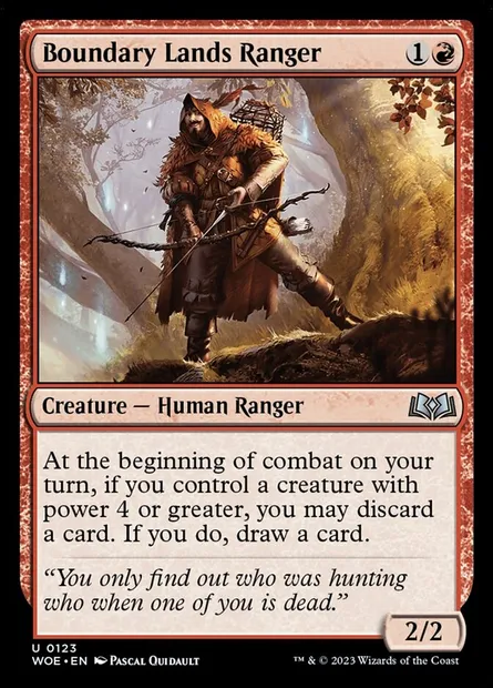 Boundary Lands Ranger, Magic card WOE 123 — Wilds of Eldraine set