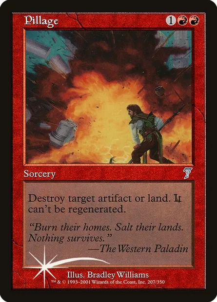 Pillage, carte Magic 7ED 207★ — extension Septième Edition