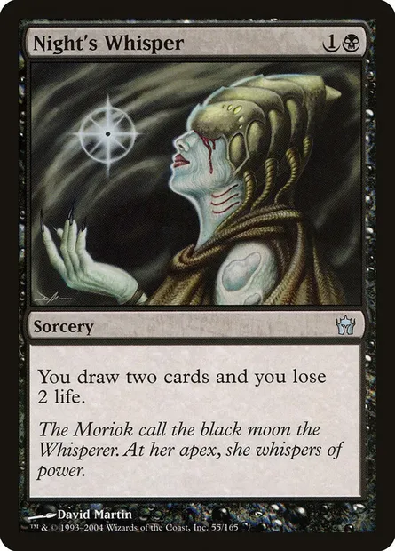 Night's Whisper, Magic card 5DN 55 — Fifth Dawn set