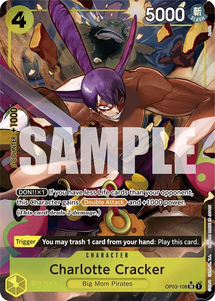 Charlotte Cracker, carte One Piece OP03-108 — extension PILLARS OF STRENGTH