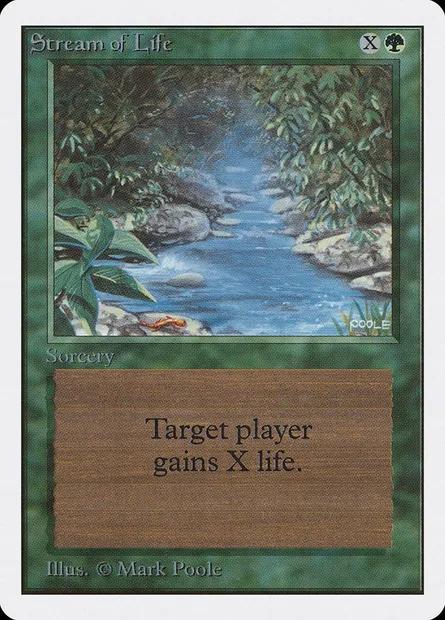 Source de vie, carte Magic 2ED 218 — extension Unlimited Edition