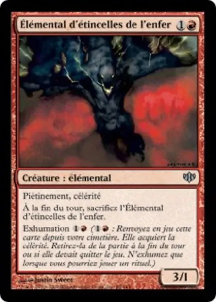 Élémental d'étincelles de l'enfer, carte Magic CON 65 — extension Conflux