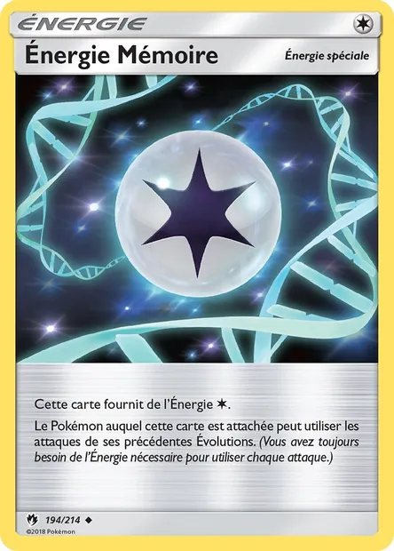Énergie Mémoire, carte Pokémon LOT 194 — extension Tonnerre Perdu
