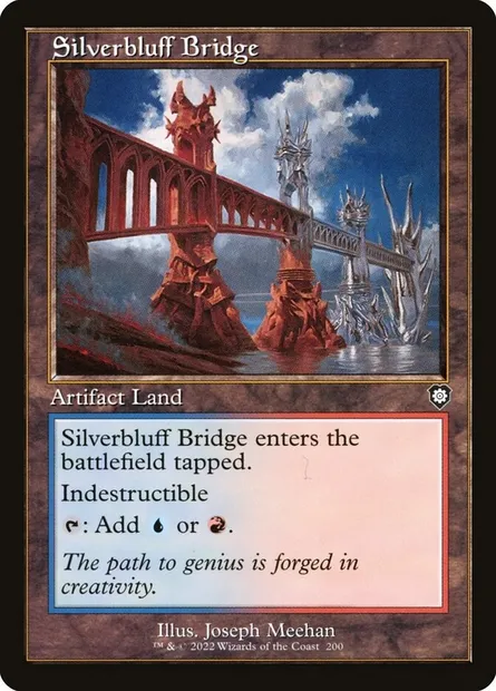 Silverbluff Bridge, Magic card BRC 200 — The Brothers' War Commander set