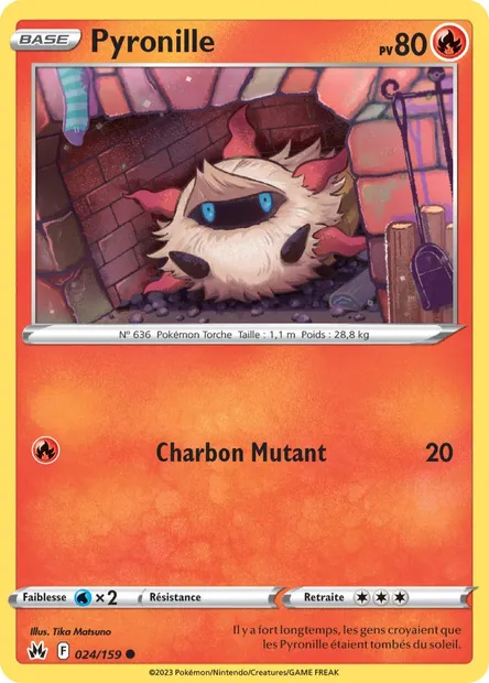 Pyronille, carte Pokémon CRZ 024 — extension Zénith Suprême