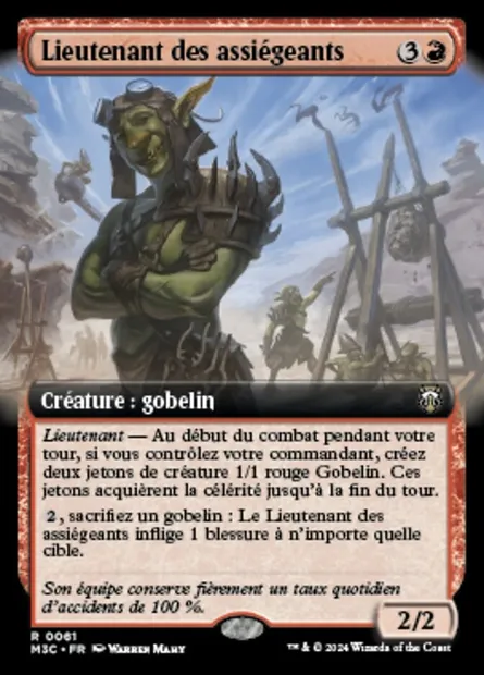Lieutenant des assiégeants, carte Magic M3C 61 — extension Modern Horizons 3 Commander