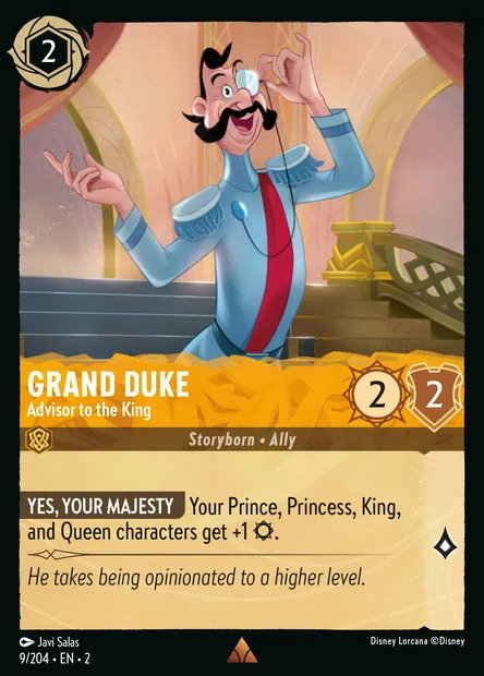 Grand Duke - Advisor to the King, Disney Lorcana card CH2-009 — Rise of the Floodborn set