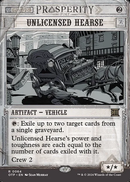 Unlicensed Hearse, Magic card OTP 64 — Breaking News set