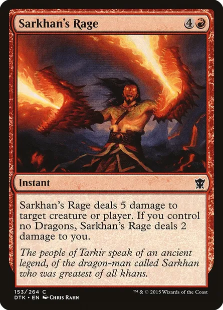 Sarkhan's Rage, Magic card DTK 153 — Dragons of Tarkir set