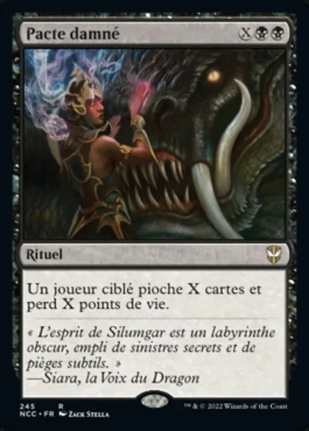 Pacte damné, carte Magic NCC 245 — extension New Capenna Commander