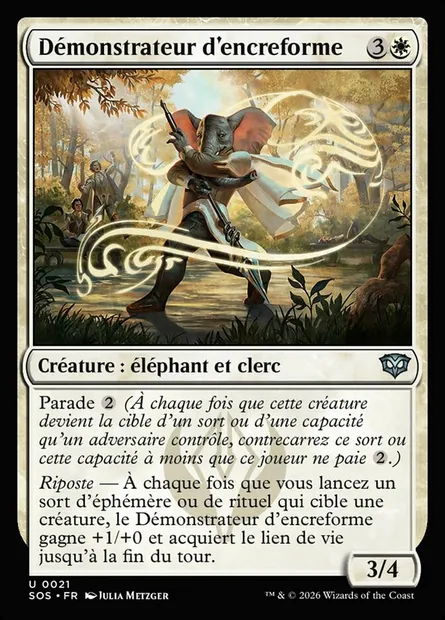 Démonstrateur d'encreforme, carte Magic SOS 21 — extension Secrets of Strixhaven