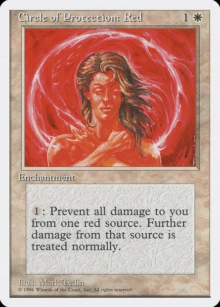 Cercle de protection : rouge, carte Magic ITP 3 — extension Introductory Two-Player Set