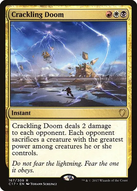 Crackling Doom, Magic card C17 167 — Commander 2017 set