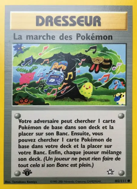 La marche des Pokémon, carte Pokémon NG 102 — extension Neo Genesis
