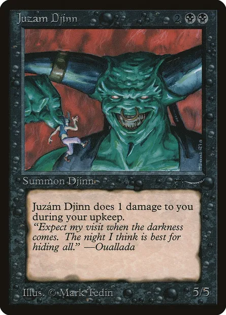 Juzám Djinn, carte Magic ARN 29 — extension Arabian Nights