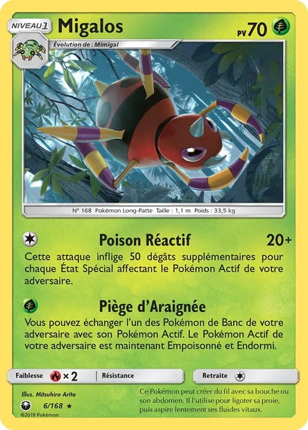 Migalos, carte Pokémon CES 6 — extension Tempête Céleste