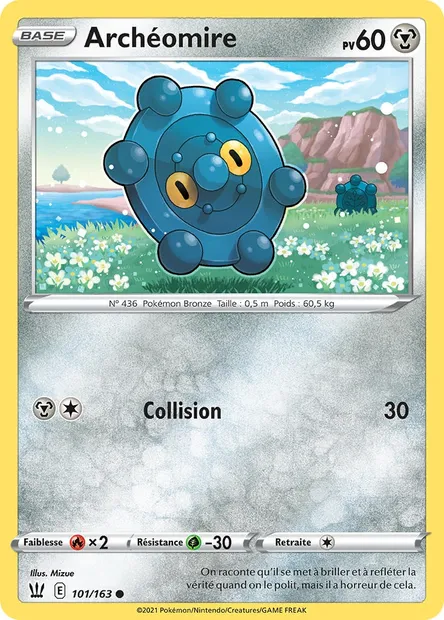 Archéomire, carte Pokémon BST 101 — extension Styles de combat
