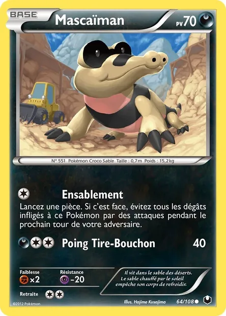 Mascaïman, carte Pokémon DEX 64 — extension Explorateurs Obscurs
