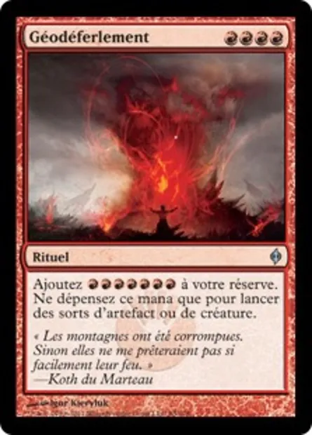 Géodéferlement, carte Magic NPH 85 — extension La Nouvelle Phyrexia