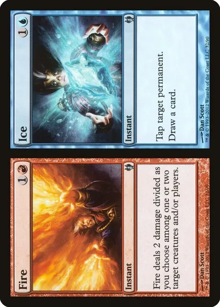 Fire // Ice, Magic card DDJ 32 — Duel Decks: Izzet vs. Golgari set