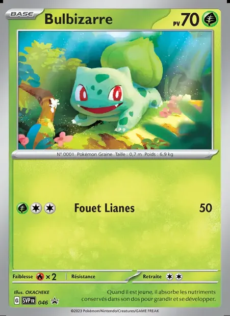 Bulbizarre, carte Pokémon PR-SV 046 — extension SVP Black Star Promos