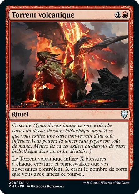 Torrent volcanique, carte Magic CMR 208 — extension Commander Legends