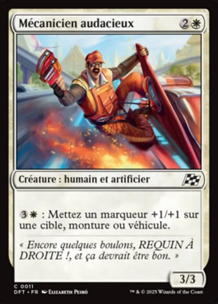 Mécanicien audacieux, carte Magic DFT 11 — extension Aetherdrift