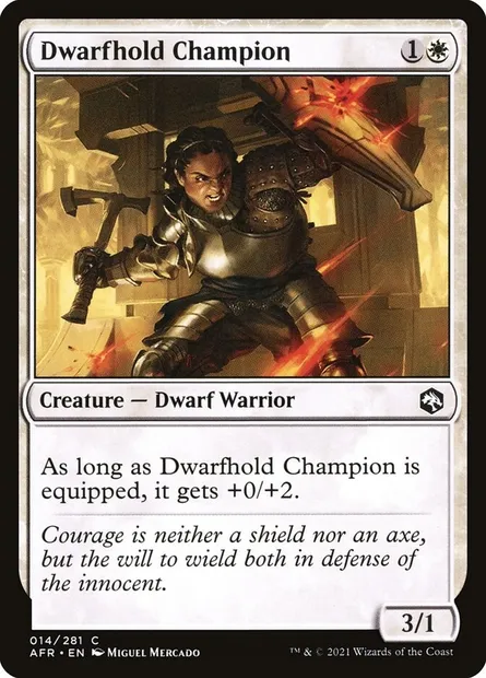 Dwarfhold Champion, Magic card AFR 14 — Adventures in the Forgotten Realms set