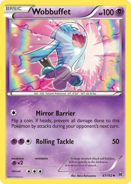 Wobbuffet, Pokémon card BKT 67 — BREAKthrough set