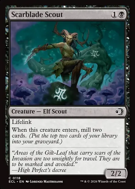 Scarblade Scout, Magic card ECL 118 — Lorwyn Eclipsed set