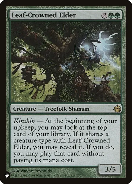 Leaf-Crowned Elder, Magic card PLST MOR-128 — The List set