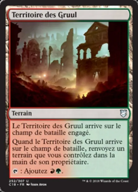 Territoire des Gruul, carte Magic C18 252 — extension Commander 2018