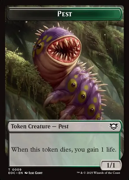 Pest, carte Magic TEOC 9 — extension Edge of Eternities Commander Tokens