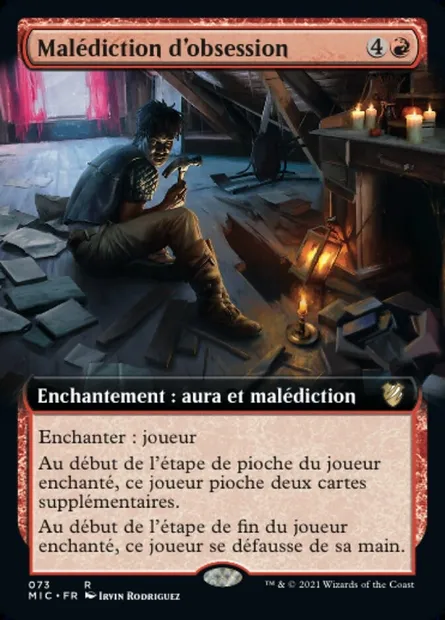 Malédiction d'obsession, carte Magic MIC 73 — extension Midnight Hunt Commander