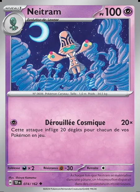 Neitram, carte Pokémon TEF 074 — extension Forces Temporelles