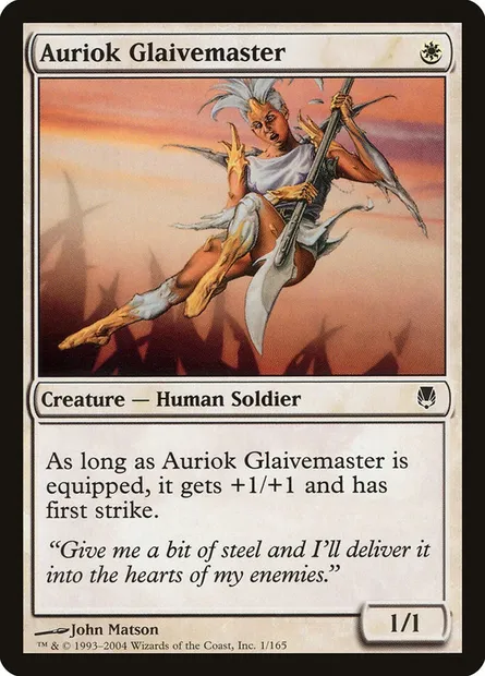 Auriok Glaivemaster, Magic card DST 1 — Darksteel set