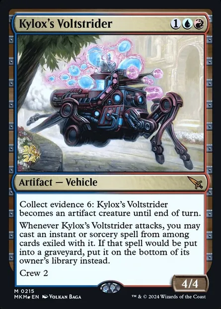 Kylox's Voltstrider, Magic card PMKM 215s — Murders at Karlov Manor Promos set