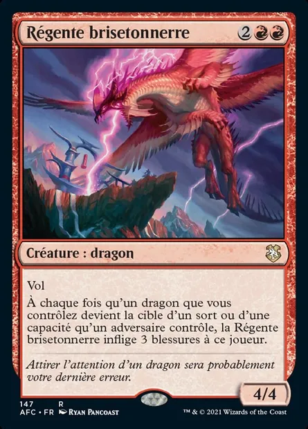 Régente brisetonnerre, carte Magic AFC 147 — extension Forgotten Realms Commander