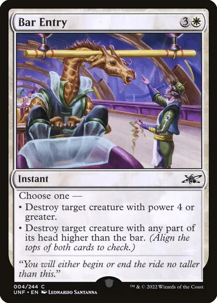 Bar Entry, carte Magic UNF 4 — extension Unfinity