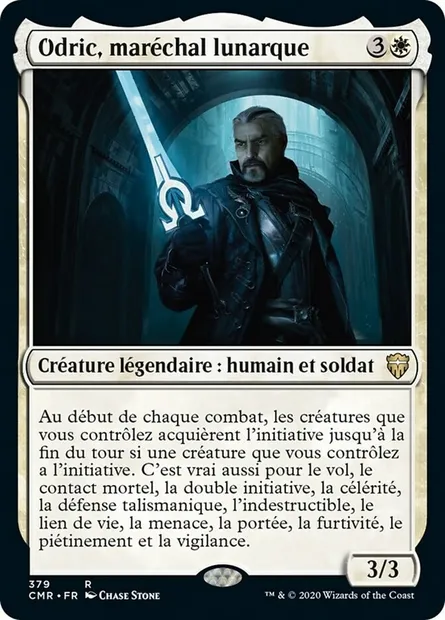 Odric, maréchal lunarque, carte Magic CMR 379 — extension Commander Legends