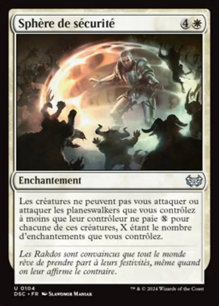Sphère de sécurité, carte Magic DSC 104 — extension Duskmourn: House of Horror Commander