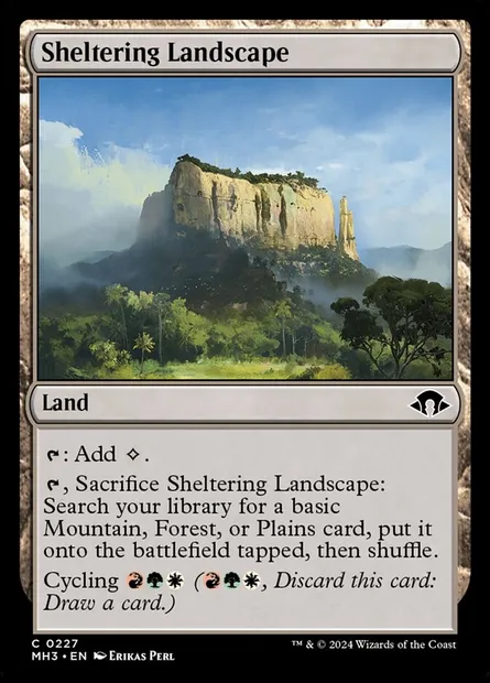 Sheltering Landscape, Magic card MH3 227 — Modern Horizons 3 set