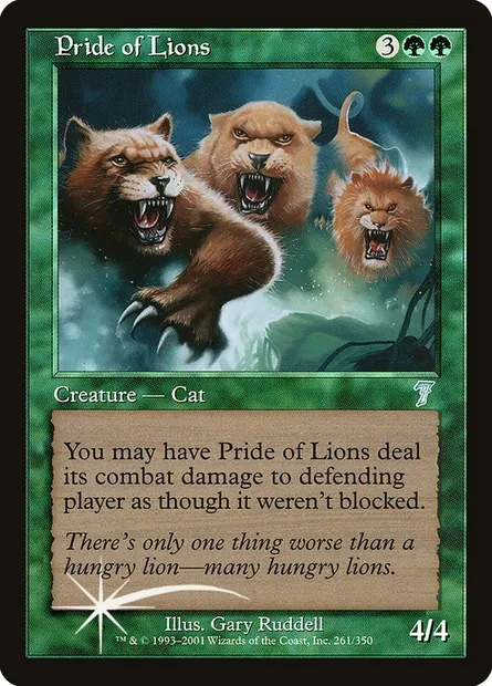 Bande de lions, carte Magic 7ED 261★ — extension Septième Edition