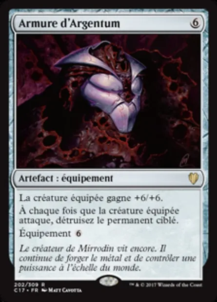 Armure d'Argentum, carte Magic C17 202 — extension Commander 2017