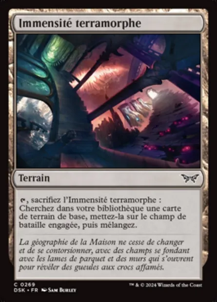 Immensité terramorphe, carte Magic DSK 269 — extension Duskmourn: House of Horror