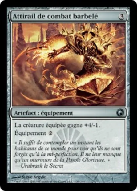 Attirail de combat barbelé, carte Magic SOM 139 — extension Cicatrices de Mirrodin
